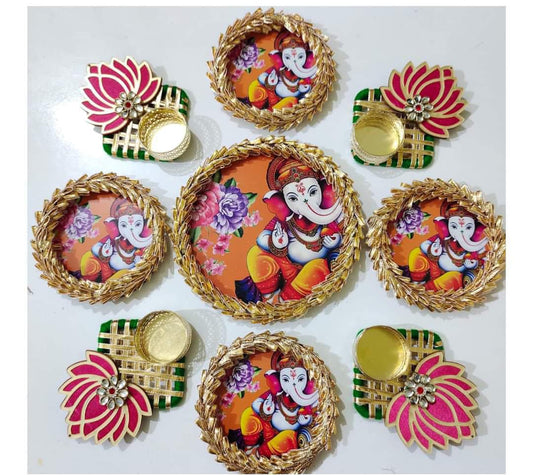 Ganesh ji Lotus set