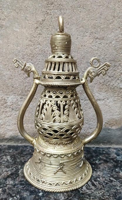 Dhokra Art lamp