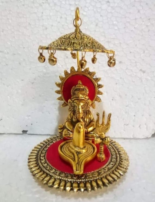 Metal Ganesh ji with Shiv ji