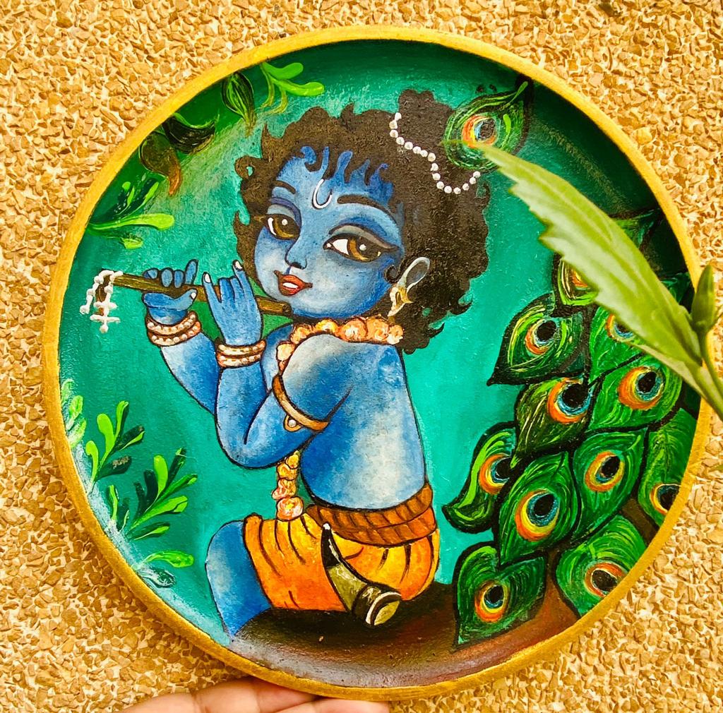 Krishna wall plate