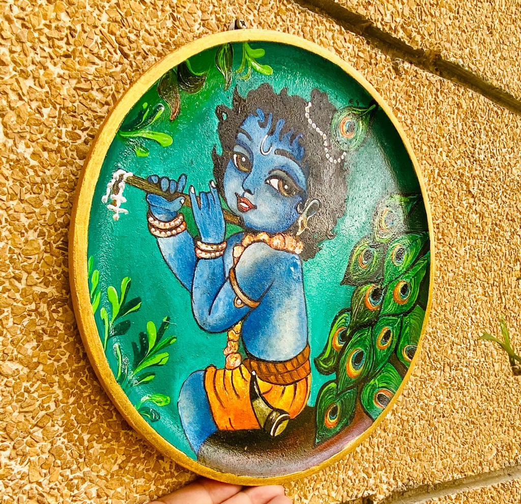 Krishna wall plate