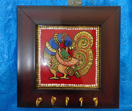 Hamsa Key Holder Tanjore Painting