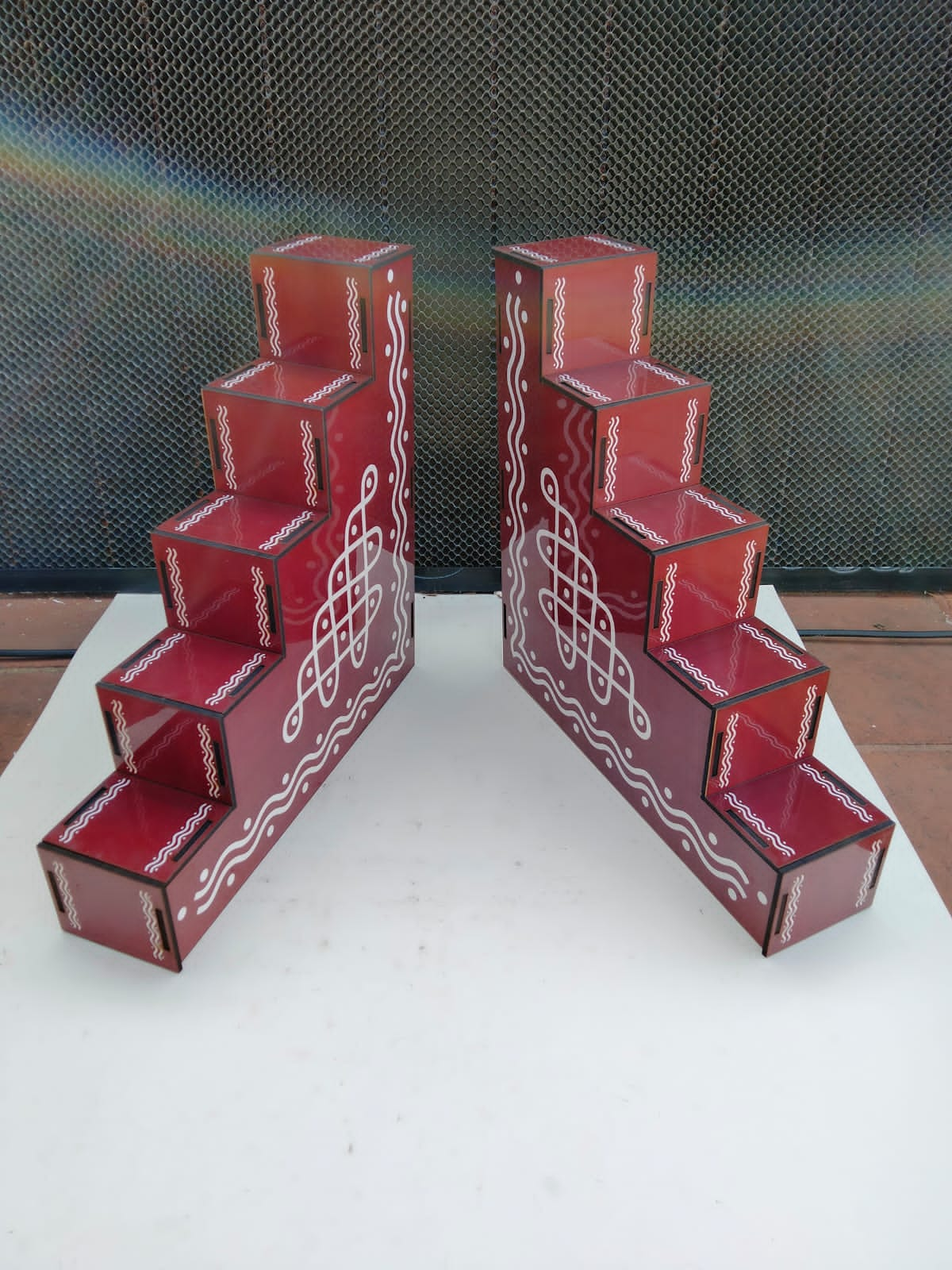 5 step Diya Stand (Pair)