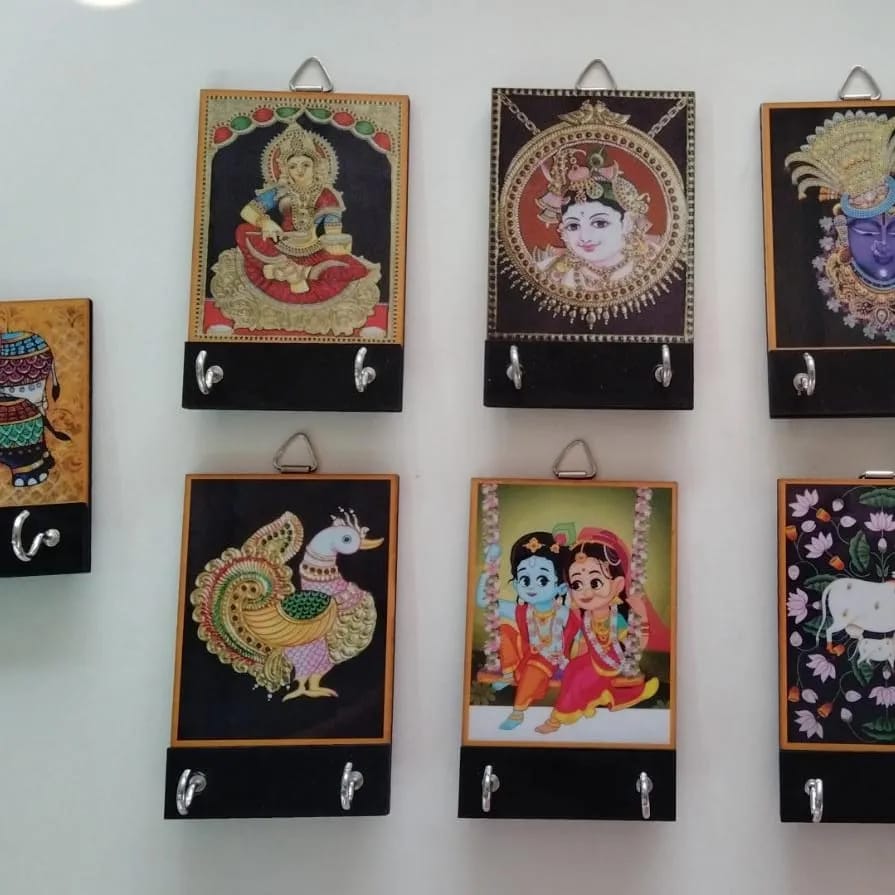 Key holders Tanjore Art Finish